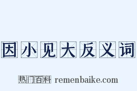 因小见大反义词是什么意思的图片